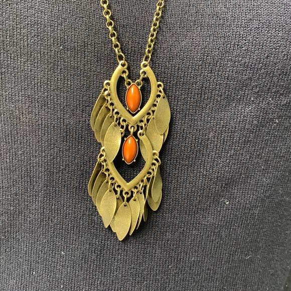 NWOT Summer Soul Brass Necklace w/ Earrings - Picture 4 of 6